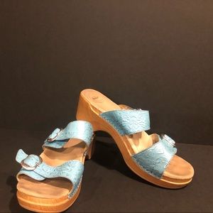 Dansko Teal Blue Sandal Clog size 39